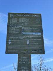 Car park info at Kilve Beach